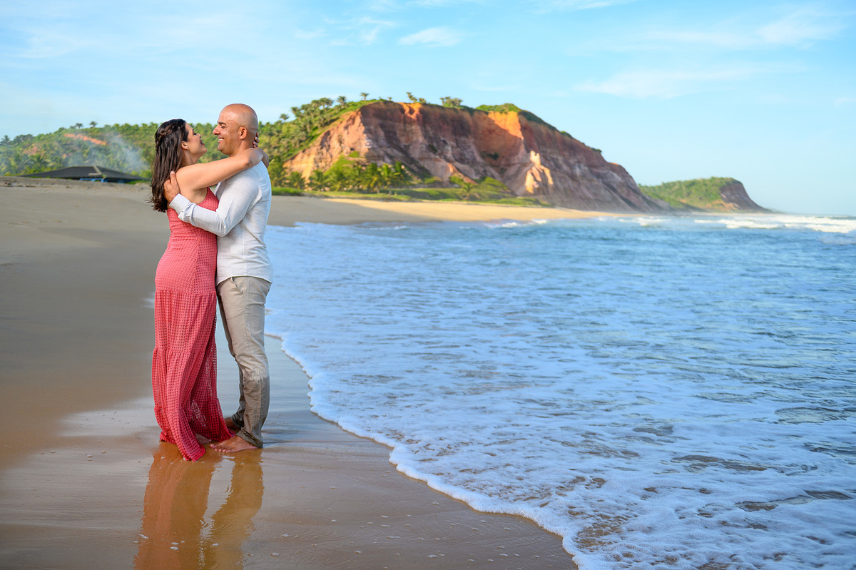 Ensaio de casal na praia