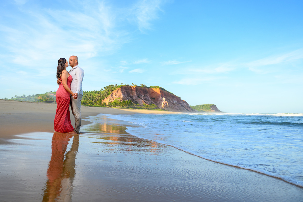 Ensaio de casal na praia