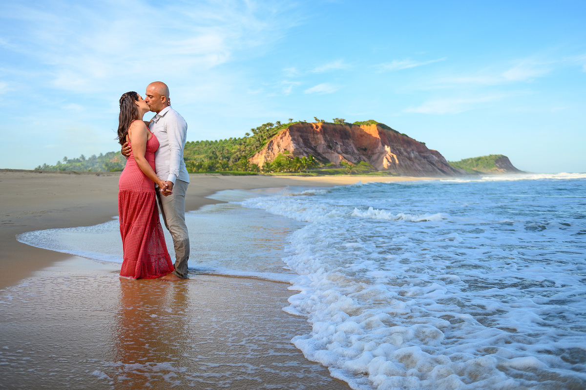 Ensaio de casal na praia