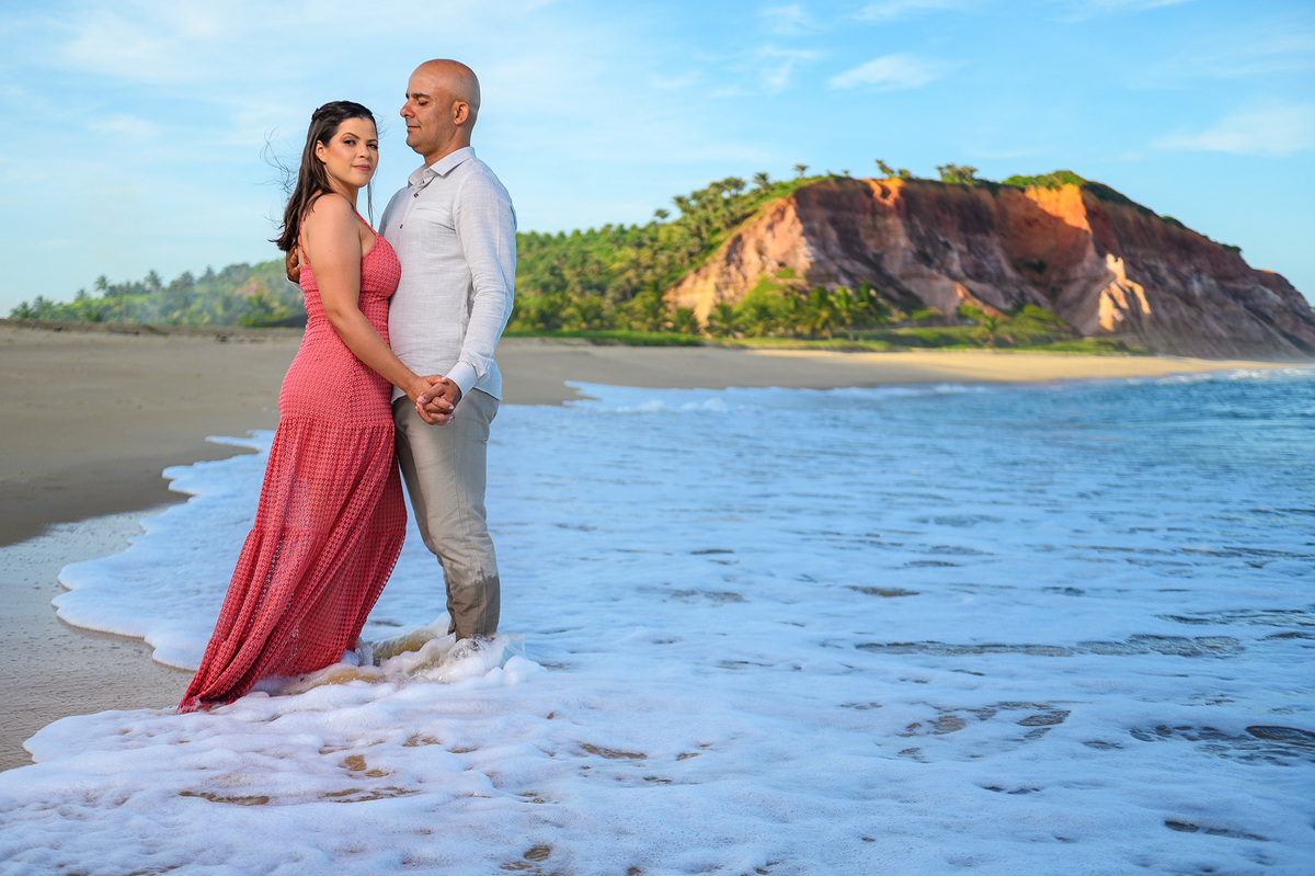 Ensaio de casal na praia