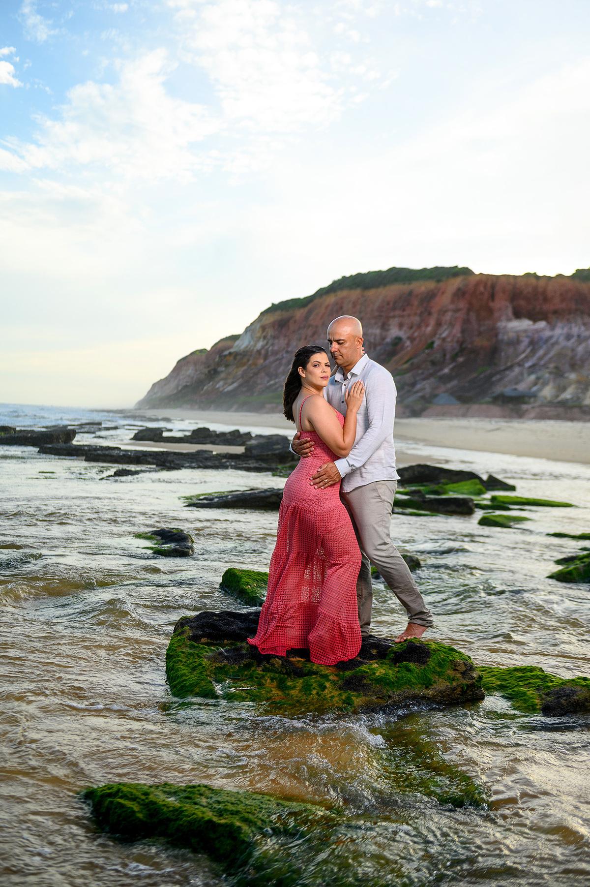 Ensaio de casal na praia