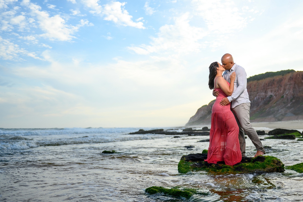 Ensaio de casal na praia