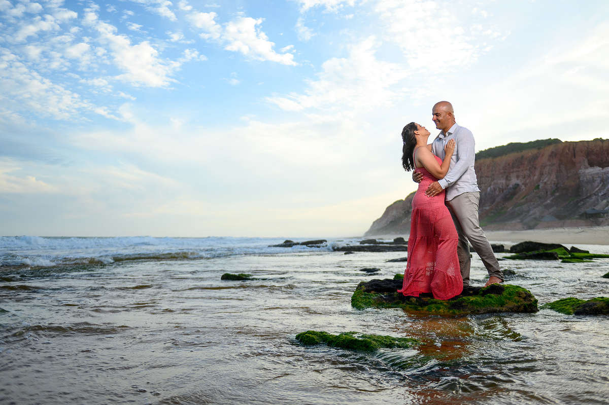 Ensaio de casal na praia