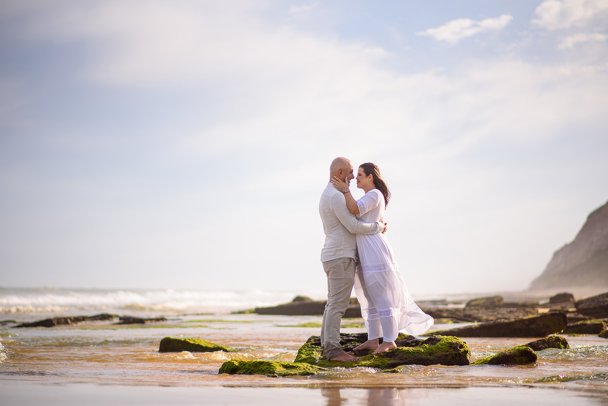Ensaio de casal na praia