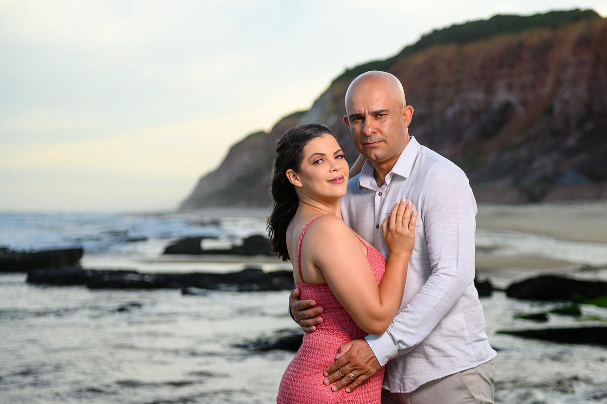 Ensaio de casal na praia