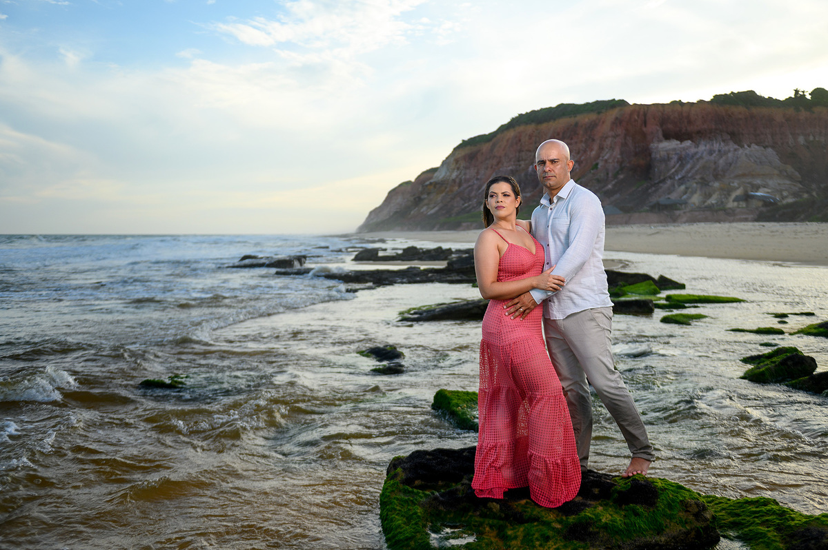 Ensaio de casal na praia