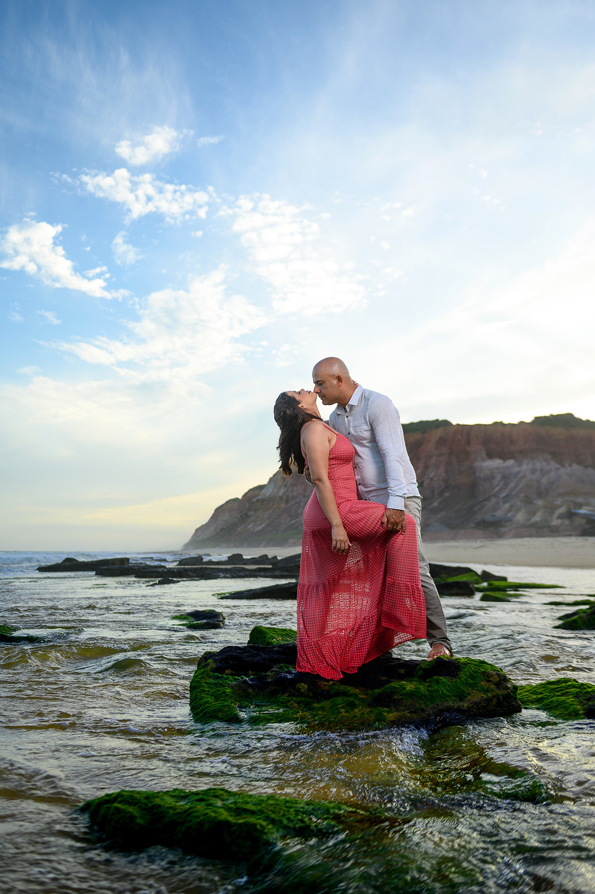 Ensaio de casal na praia