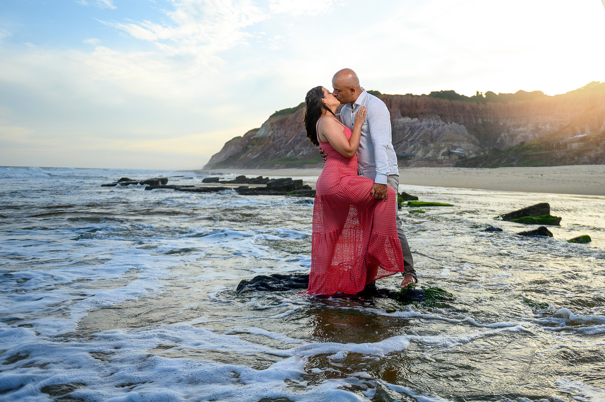 Ensaio de casal na praia