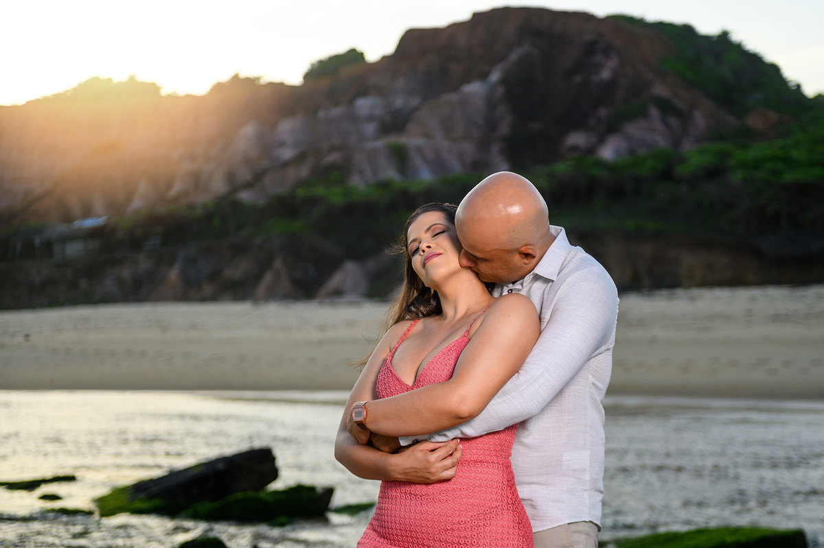 Ensaio de casal na praia