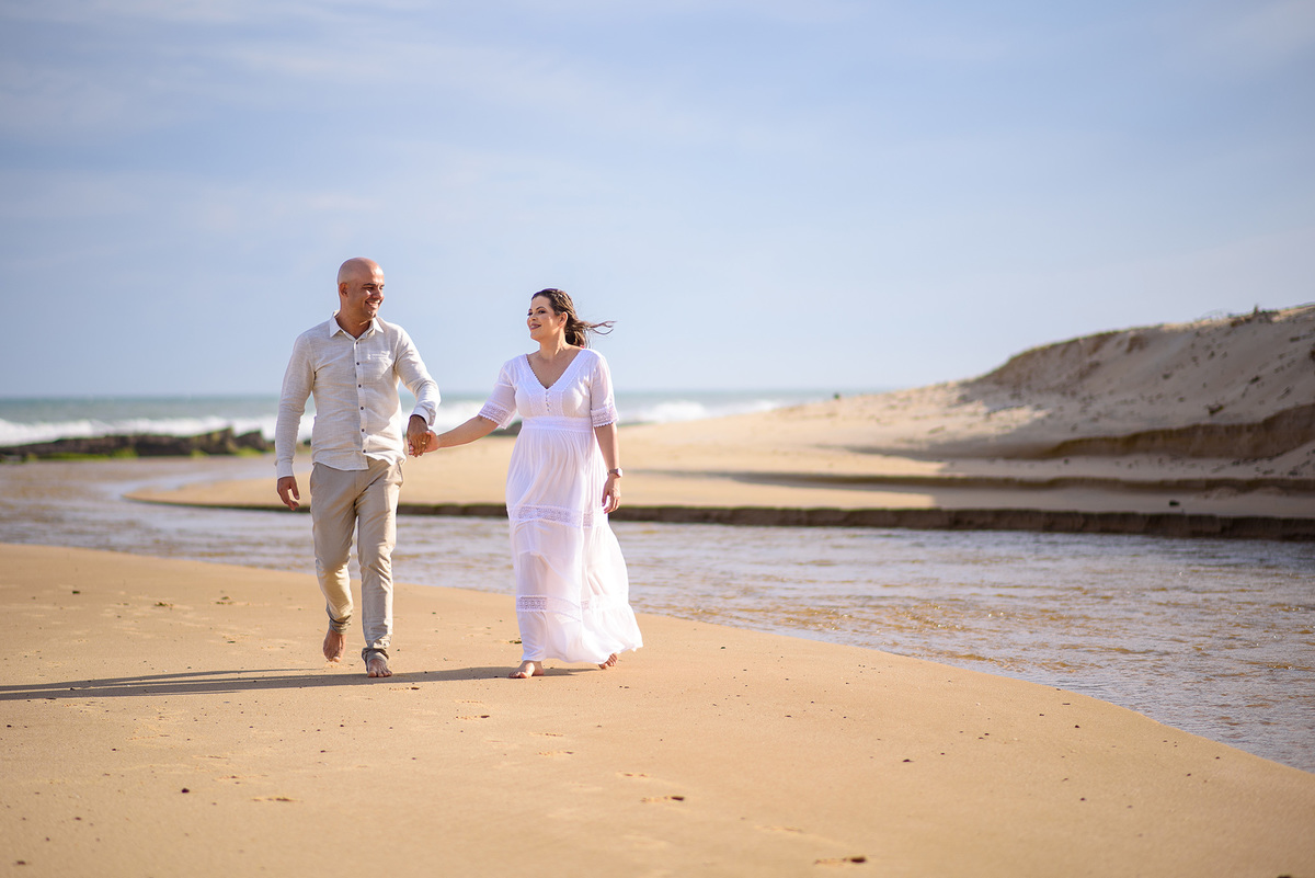 Ensaio de casal na praia