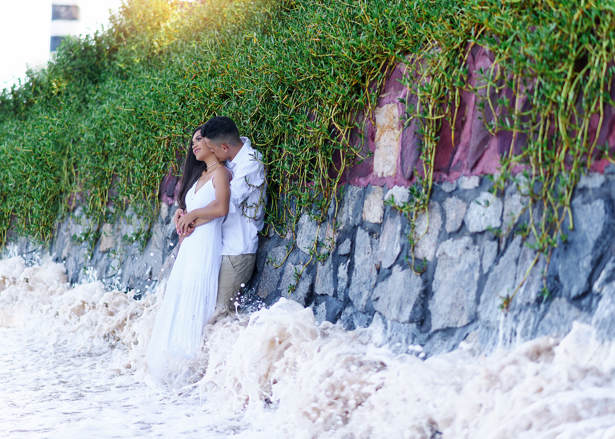 Ensaio de casal na praia