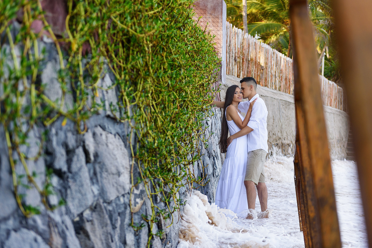 Ensaio de casal na praia