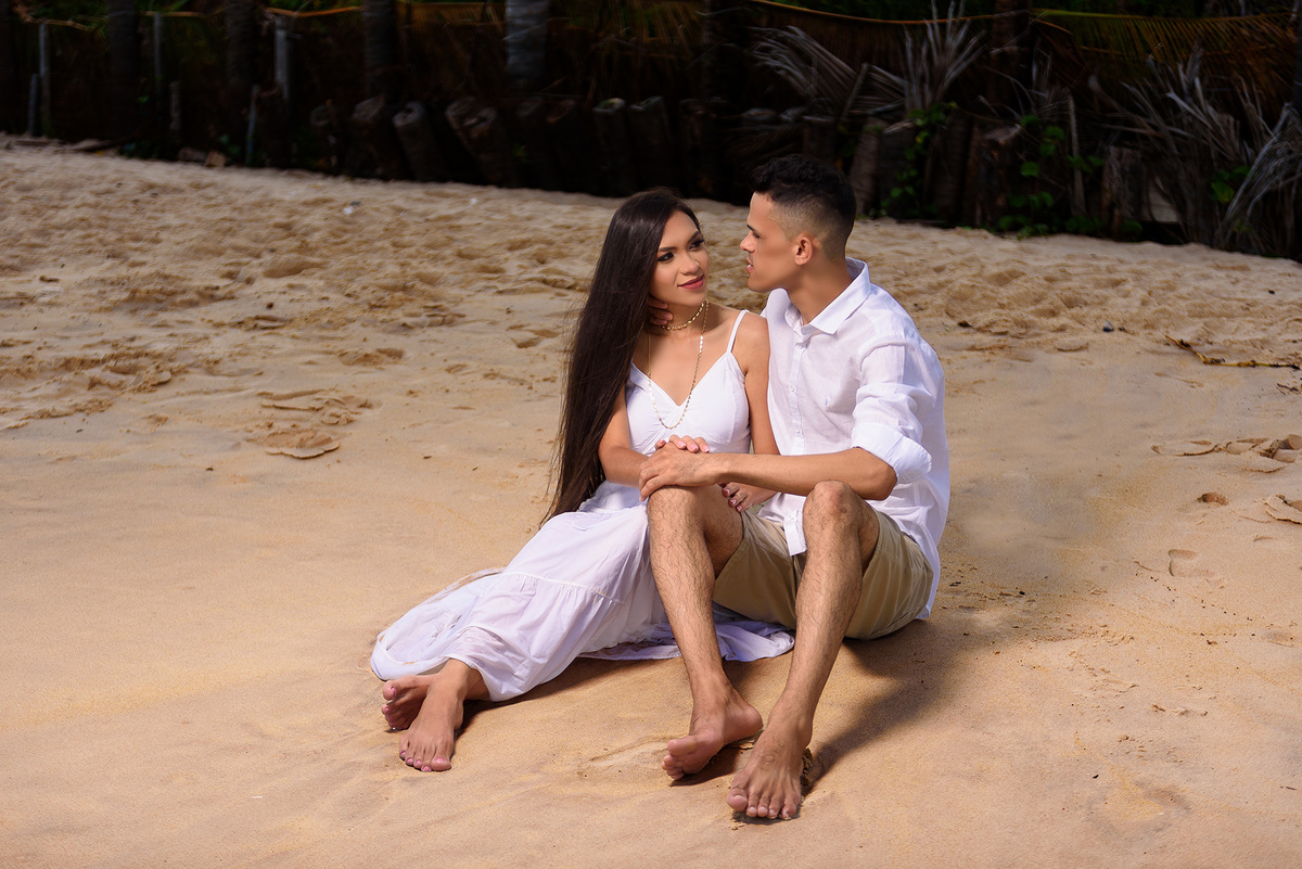 Ensaio de casal na praia