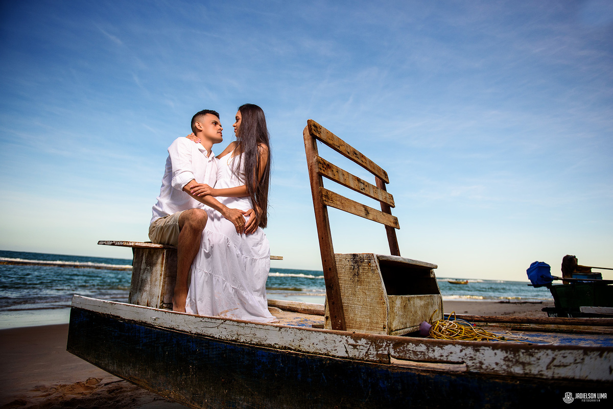 Ensaio de casal na praia