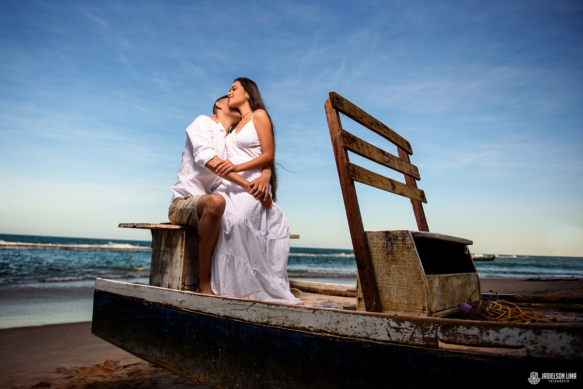 Ensaio de casal na praia