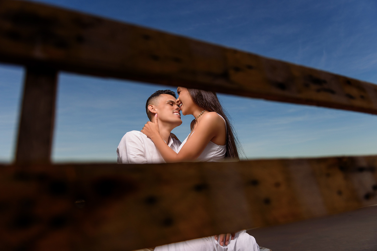 Ensaio de casal na praia