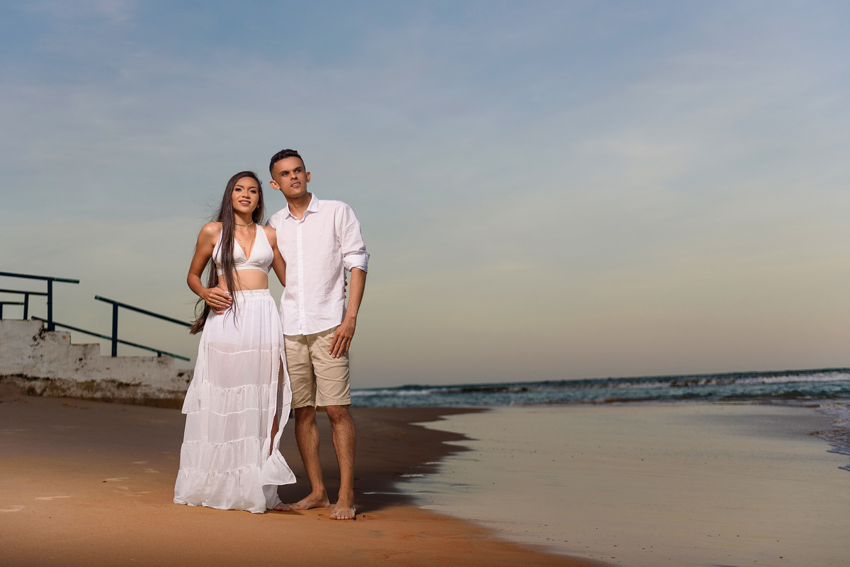 Ensaio de casal na praia