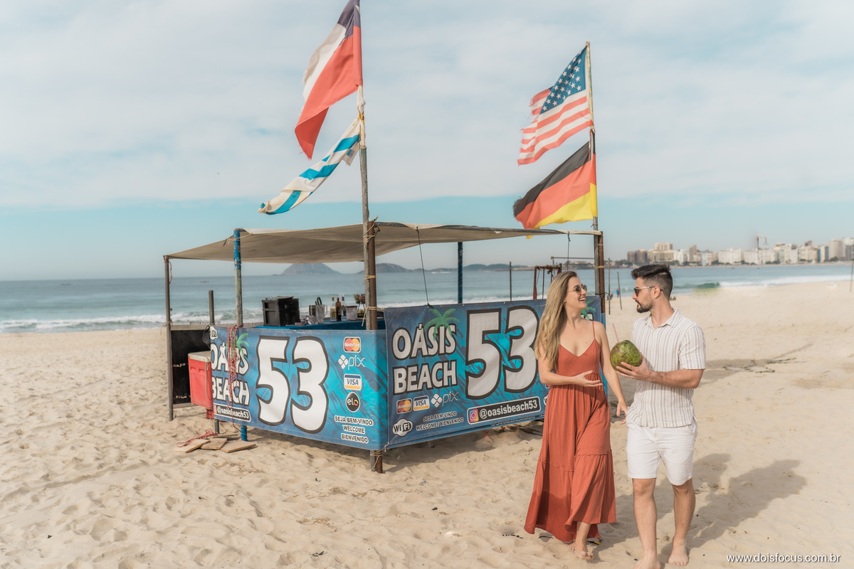 Fotografia de de casamento - Pré wedding - Ensaio urbano - Copacabana - Fotógrafo RJ - Ensaio fotográfico em Copacabana  