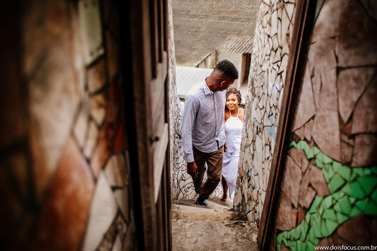 Fotografia  RJ - Préwedding - Ensaio no  Centro Rio de Janeiro - Fotógrafo de Casamento -  Ensaio Daiene e Jorge - Dois Focus Fotografia de Casamento - The maze rio - Ensaio pré casamento.