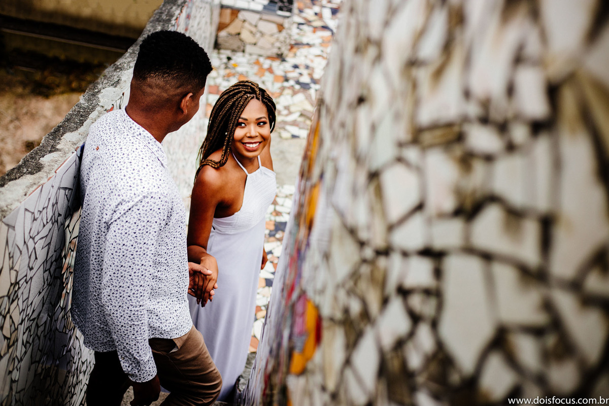 Fotografia  RJ - Préwedding - Ensaio no  Centro Rio de Janeiro - Fotógrafo de Casamento -  Ensaio Daiene e Jorge - Dois Focus Fotografia de Casamento