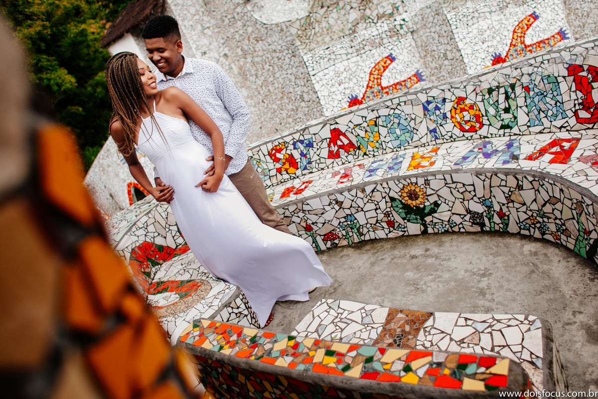 Fotografia  RJ - Préwedding - Ensaio no  Centro Rio de Janeiro - Fotógrafo de Casamento -  Ensaio Daiene e Jorge - Dois Focus Fotografia de Casamento - Ensaio pré casamento - The maze rio - Ensaio casal.