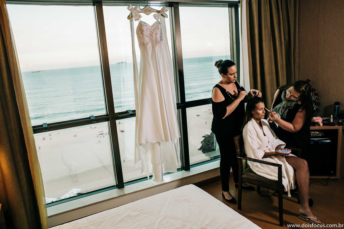 Fotografia  RJ -  Fotógrafo de Casamento - Casamento Nathália e Bruno - Dois Focus Fotografia de Casamento - casamento em Copacabana -  Hotel Arena.