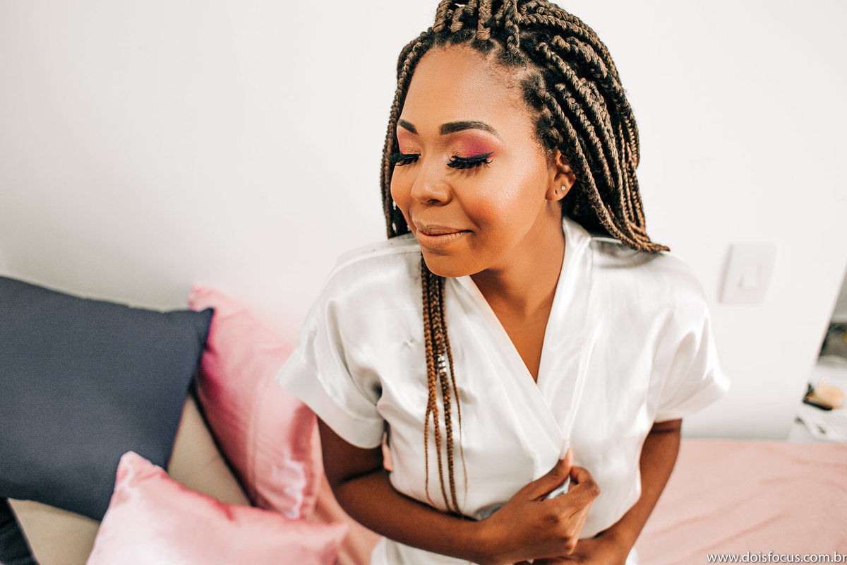 Making of da noiva com amigos e familiares 