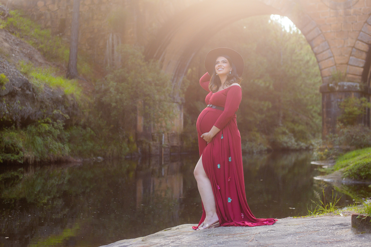 Gestante, família, campo, cidade, praia.