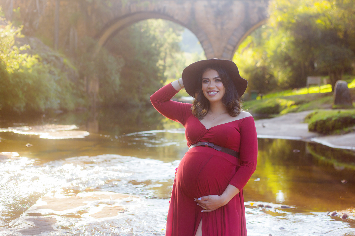 Gestante, família, campo, cidade, praia.