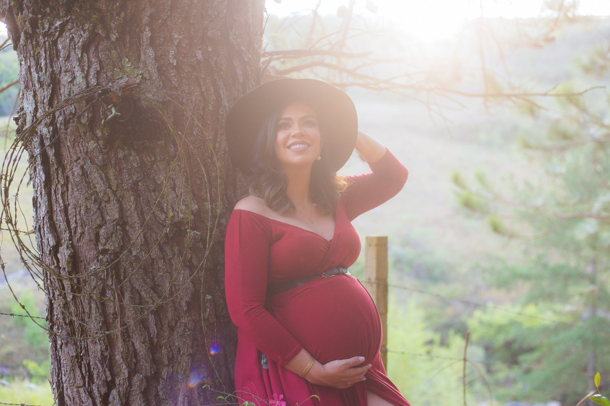 Gestante, família, campo, cidade, praia.