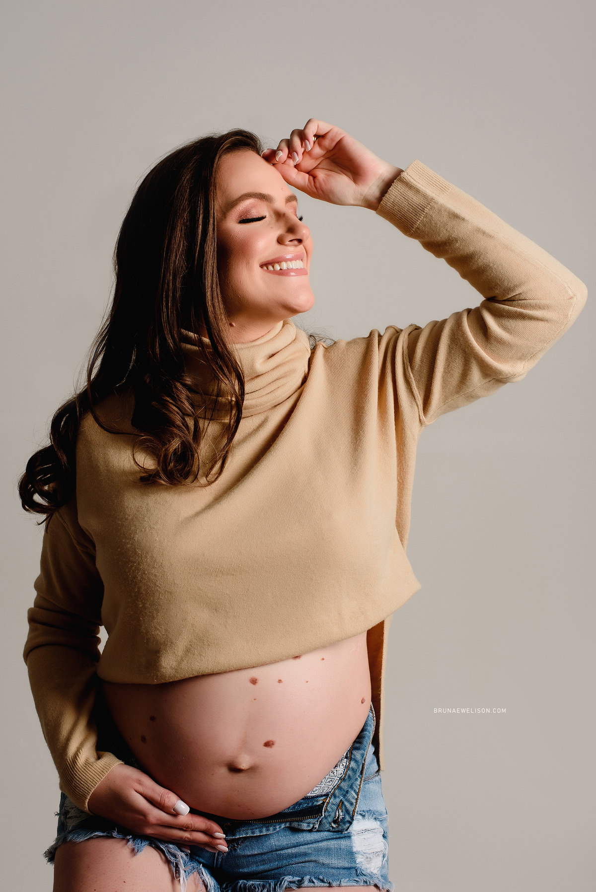 ensaio gestante estudio foto bruna e welison nao me toque fotografia gravida