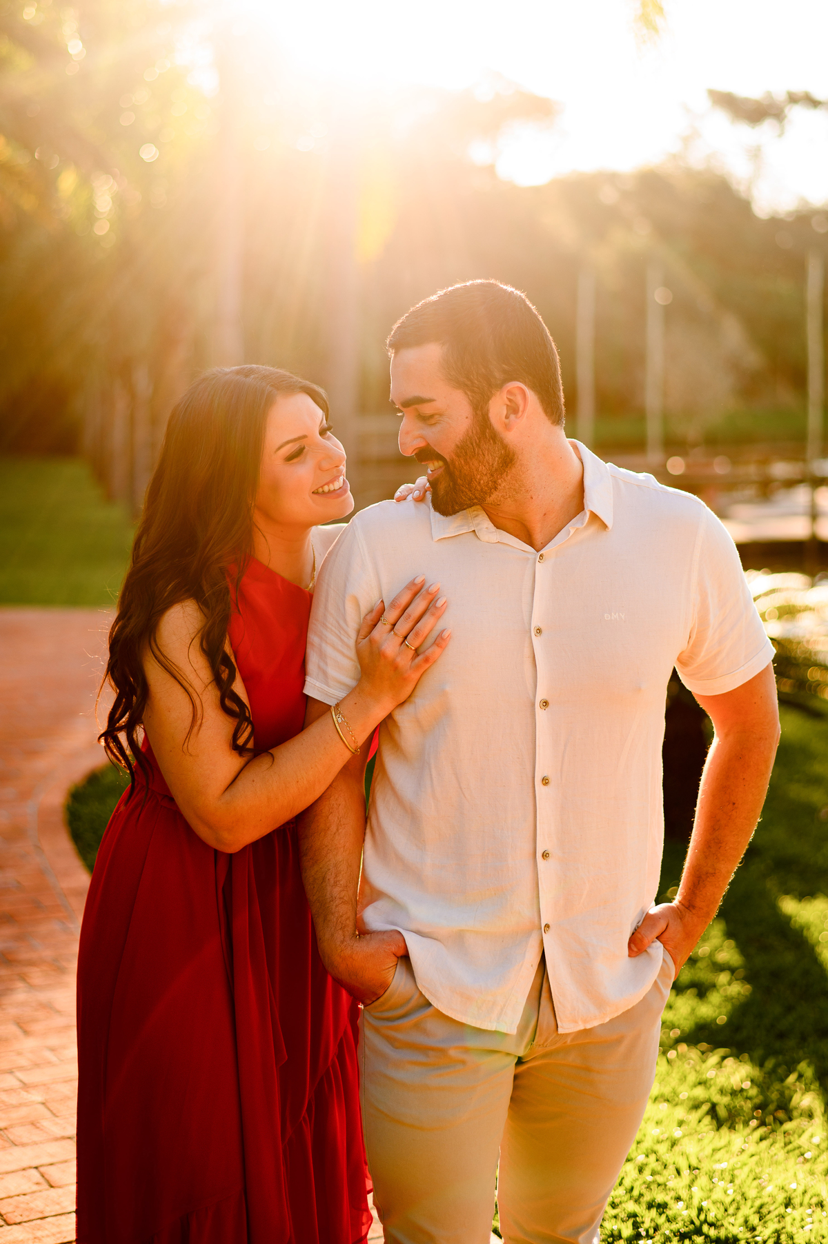 ensaio pré casamento externo casal foto bruna e welison lago das palmeiras
