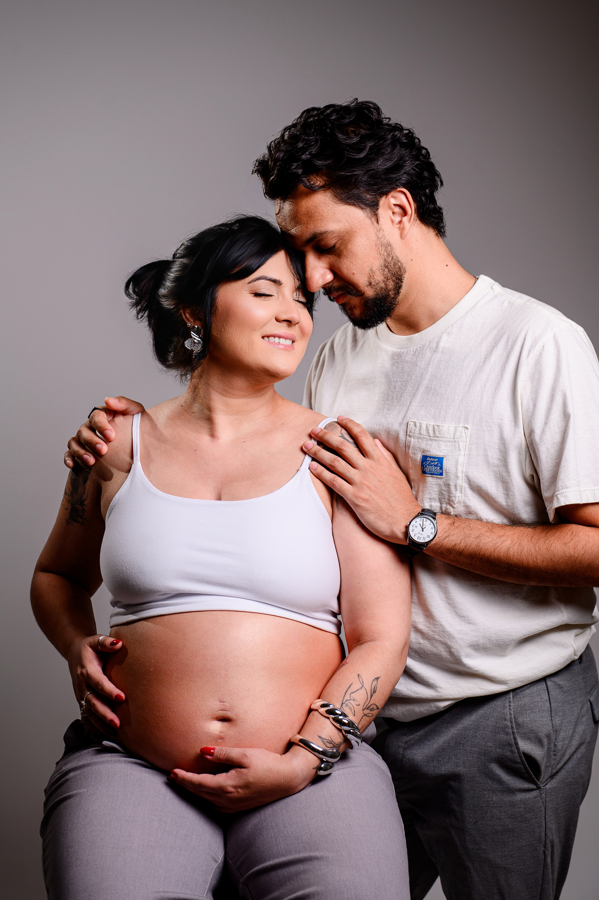 ensaio gestante estudio fotografo bruna e welison atemporal clean foto