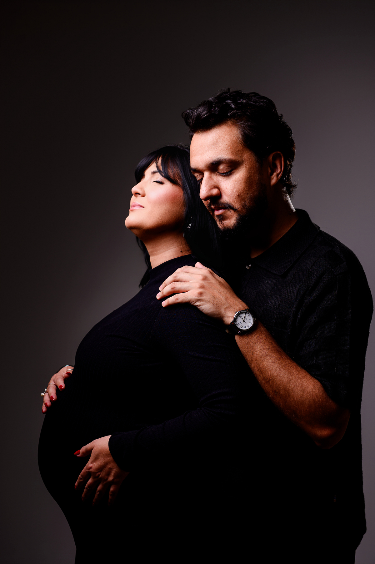 ensaio gestante estudio fotografo bruna e welison atemporal clean foto