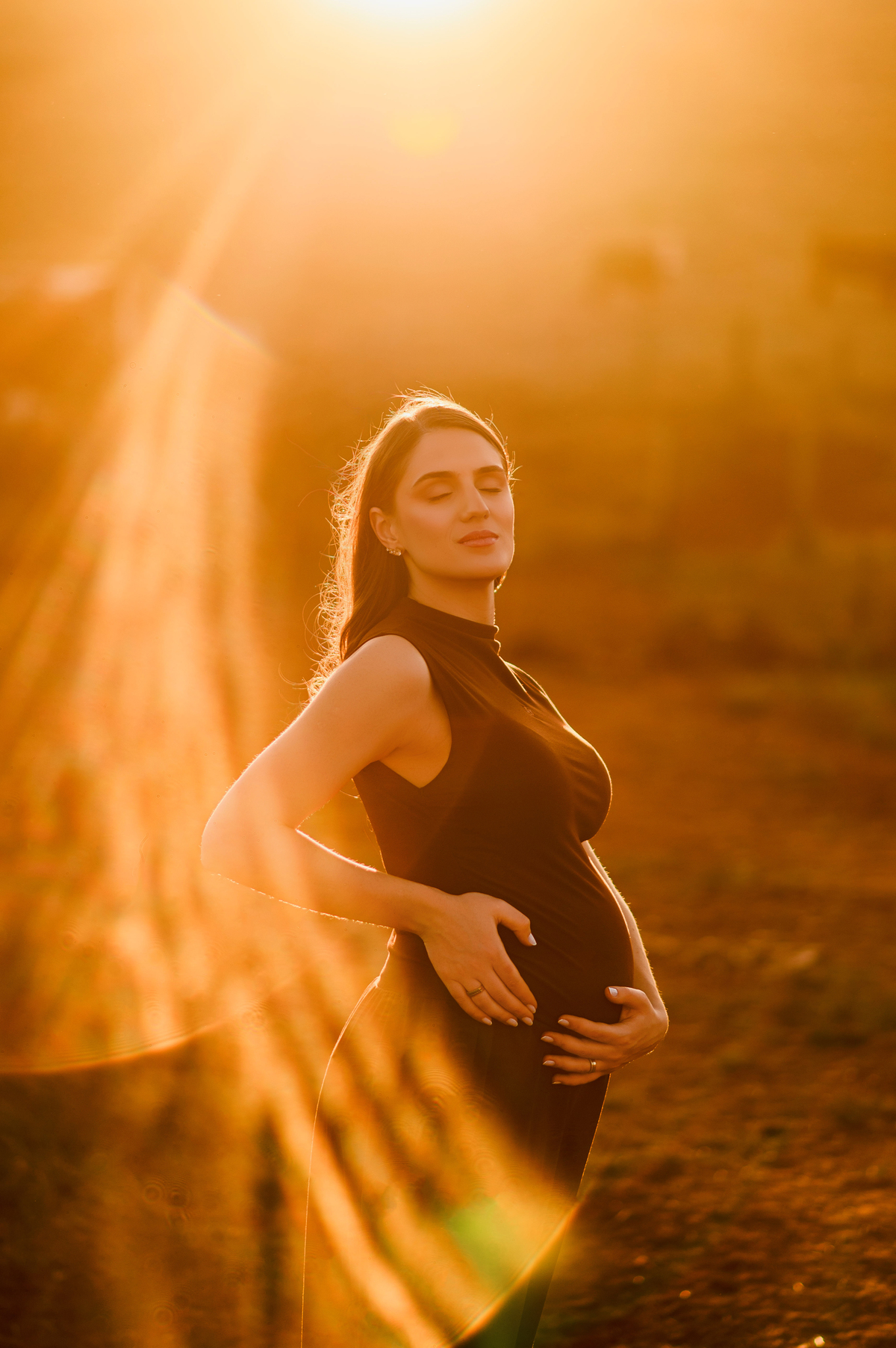 ensaio gestante gravida foto externo canola tapera