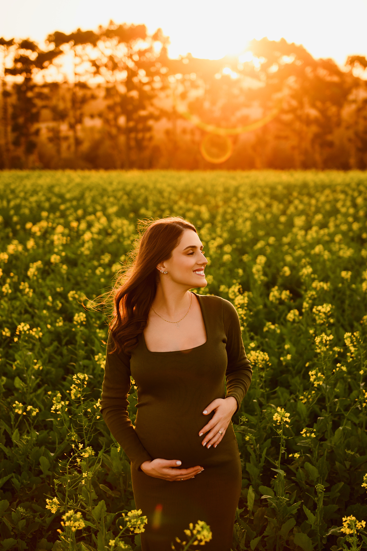 ensaio gestante gravida foto externo canola tapera