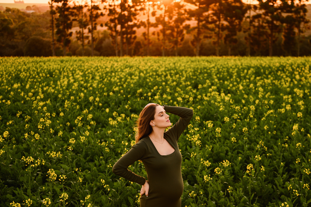 ensaio gestante gravida foto externo canola tapera