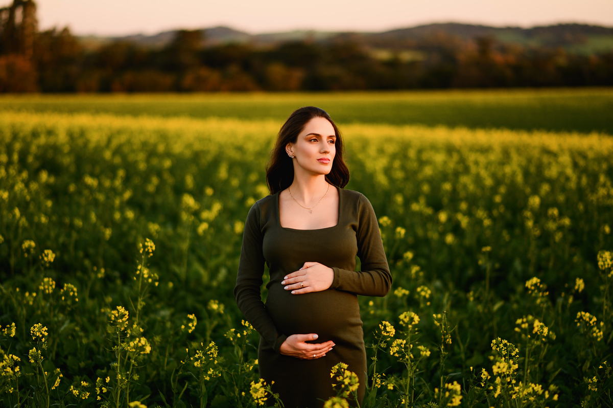 ensaio gestante gravida foto externo canola tapera