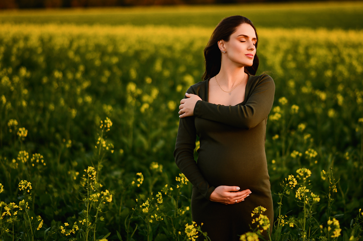 ensaio gestante gravida foto externo canola tapera