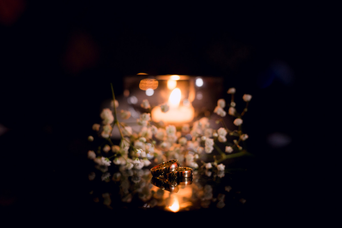Fotografia das alianças de casamento, Jundiaí, São Paulo