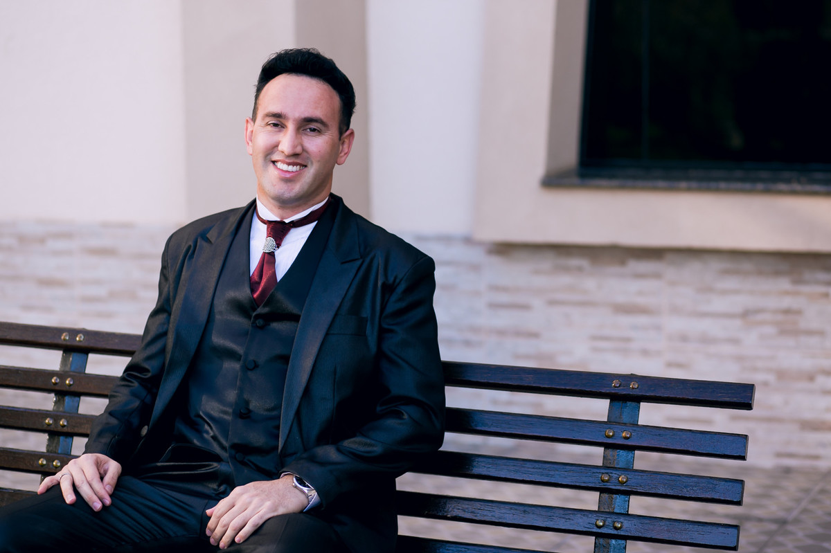 Traje do noivo pela Classic Rigor Noivas e Festas, Jundiaí, São Paulo