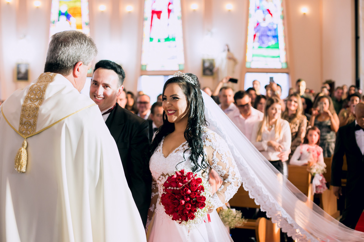 Cerimonia de casamento na paróquia sagrado coração de jesus, Jundiaí, São Paulo