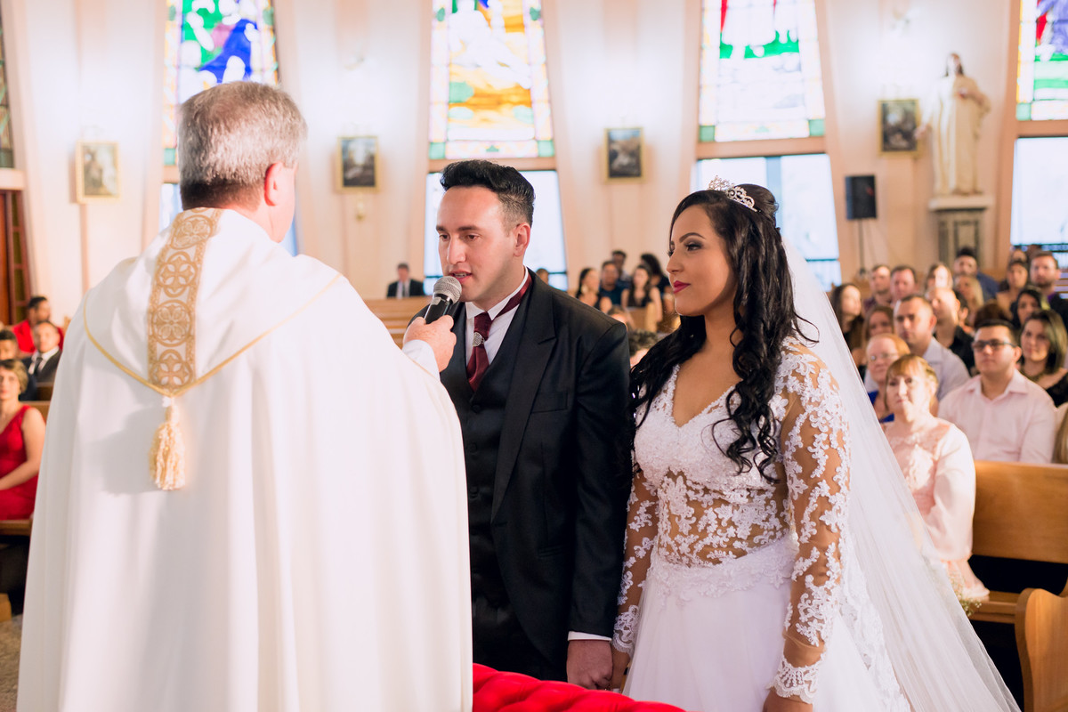 Cerimonia de casamento na paróquia sagrado coração de jesus, Jundiaí, São Paulo