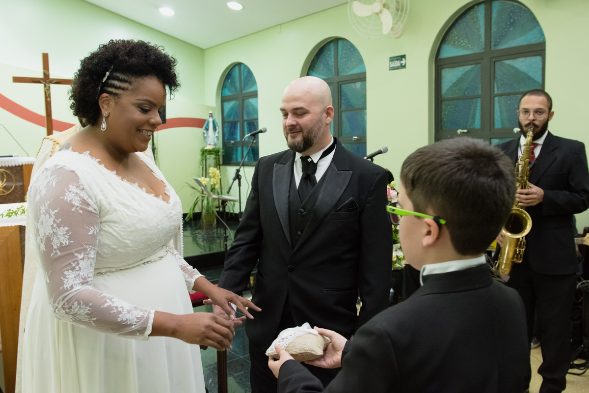 Fotografia de casamento, entrada das alianças