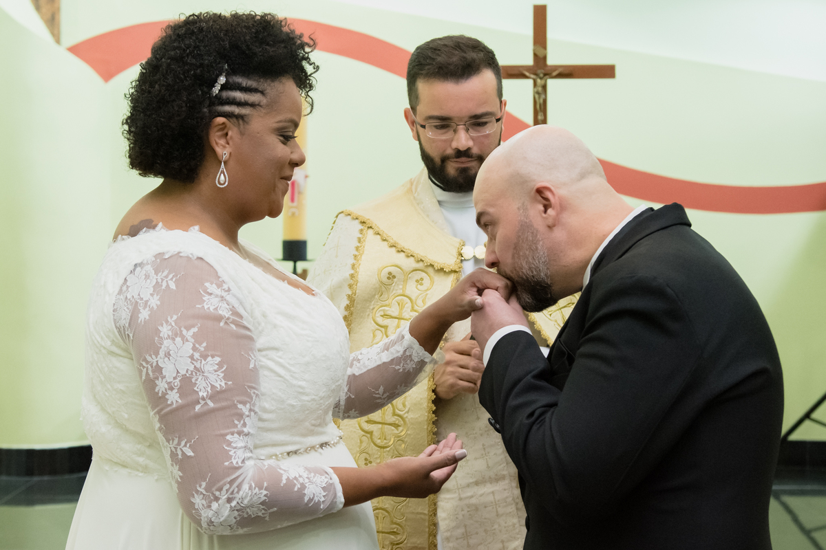 Fotografia de casamento, momento da troca das aliança
