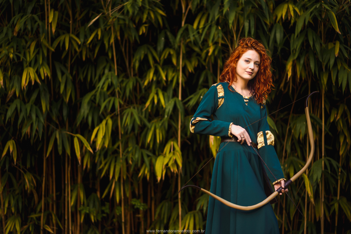 ENSAIO FOTOGRÁFICO, FOTOGRAFIA FEMININA, ENSAIO FEMININO, FOTOGRAFIA COSPLAY, MERIDA, VALENTE, JARDIM BOTÂNICO, JUNDIAÍ, SP