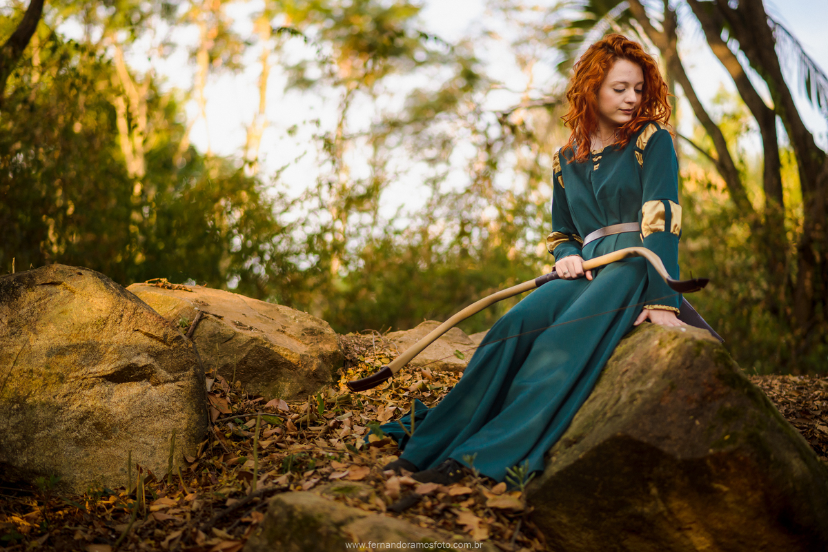 ENSAIO FOTOGRÁFICO, FOTOGRAFIA FEMININA, ENSAIO FEMININO, FOTOGRAFIA COSPLAY, MERIDA, VALENTE, JARDIM BOTÂNICO, JUNDIAÍ, SP