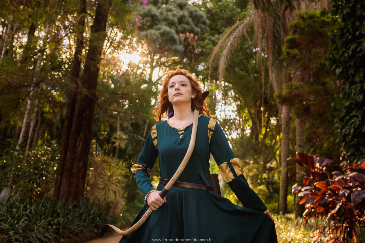 ENSAIO FOTOGRÁFICO, FOTOGRAFIA FEMININA, ENSAIO FEMININO, FOTOGRAFIA COSPLAY, MERIDA, VALENTE, JARDIM BOTÂNICO, JUNDIAÍ, SP