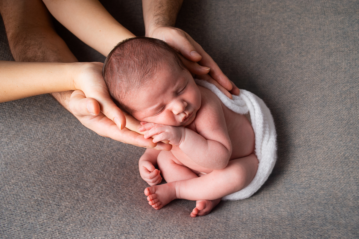 Oliver em seu ensaio Newborn, com 17 dias.