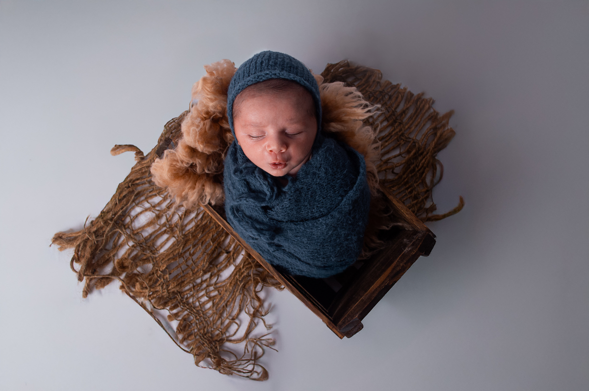 Oliver em seu ensaio Newborn, com 17 dias.